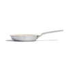 Made In Cookware Ceramic/Stainless Steel Fry Pan 8 in. Silver/White