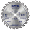 Irwin 7-1/4 in. D X 5/8 in. Classic Carbide Circular Saw Blade 24 teeth 1 pk