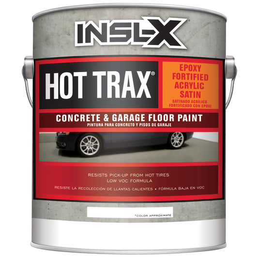 Insl-x Hot Trax Satin Light Gray Water-Based Acrylic Concrete & Garage Floor Paint 1 gal.