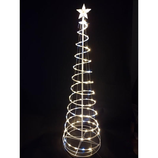 Celebrations LED 72 in. Spiral Cone with Star Yard Decor (Pack of 6)