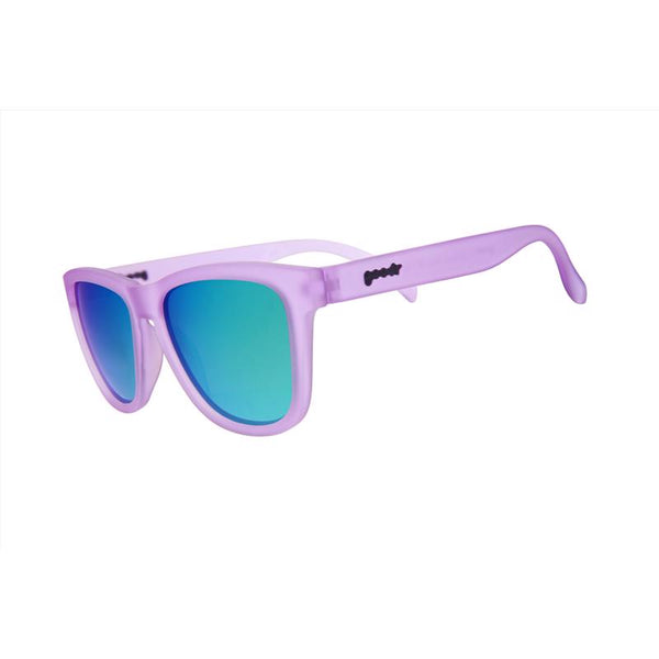 Gafas de sol Goodr unisex, montura lila, lentes verdes polarizados