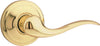 Kwikset Tustin Polished Brass Dummy Lever Right Handed