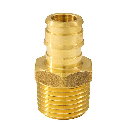 Apollo PEX-A 1/2 in. Expansion PEX in to T X 1/2 in. D MPT  Brass Adapter