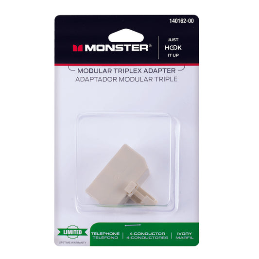 Monster Cable Just Hook It Up 0 ft. L Ivory Modular Telephone Line Cable (Pack of 6)