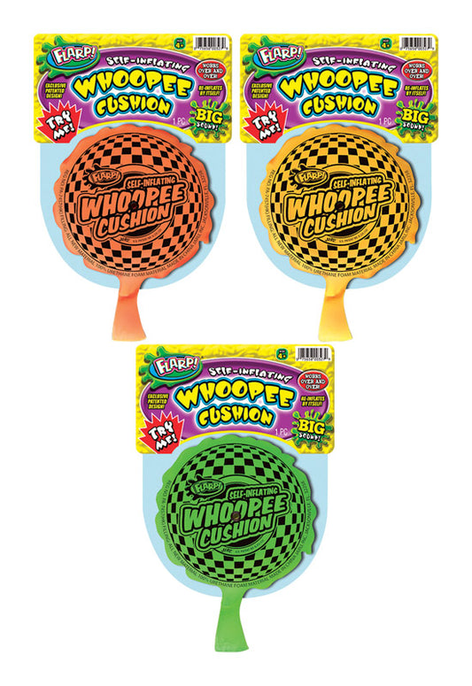 Flarp Whoopee Cushion Rubber Assorted 1 pc. (Pack of 12)