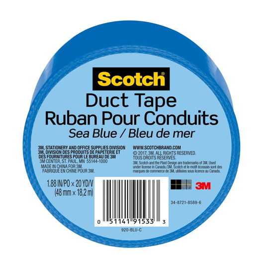 Scotch 1.88 in. W X 20 yd L Blue Solid Duct Tape