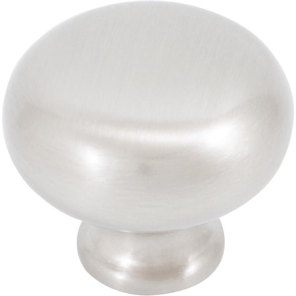 Round Cabinet Knob, 1-1/4 Inches, Satin Nickel by Stone Harbor Hardware