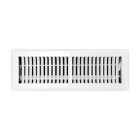 Tru Aire 4 in. H X 14 in. W 2-Way Powder Coat White Steel Floor Register