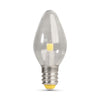 Feit C7 E12 (Candelabra) LED Bulb Soft White 7 Watt Equivalence 4 pk