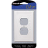 Amerelle Chelsea White 2 gang Stamped Steel Duplex Wall Plate 1 pk - Deal of The Week