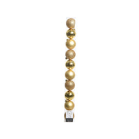 Decoris Gold Shatterproof Baubles Indoor Christmas Decor 2 in. (Pack of 16)