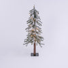 Gerson 3 ft. Slim Incandescent 50 ct Flocked Alpine Christmas Tree (Pack of 2)