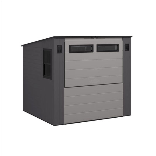 Suncast 8 ft. x 7 ft. Resin Standard Pent Storage Shed with Floor Kit