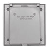 Sigma Electric Gray Metal 2-Gang Square 20/50A Receptacle Cover 4.57 H x 2.83 W in.