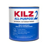 KILZ White Flat Water-Based Acrylic Stain Blocking Primer 1 qt (Pack of 6)