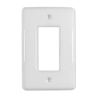 Amerelle Metro White 1 gang Ceramic Decorator Wall Plate 1 pk