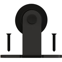 Top Mount Hanger with Fasteners (No Track), Matte Black by Stone Harbor Hardware