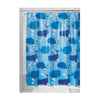 iDesign 72 in. H X 72 in. W Blue Moby Shower Curtain Polyethylene