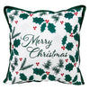 Celebrations Home White Holly Berry Merry Christmas Pillow 16 in. (Pack of 4)
