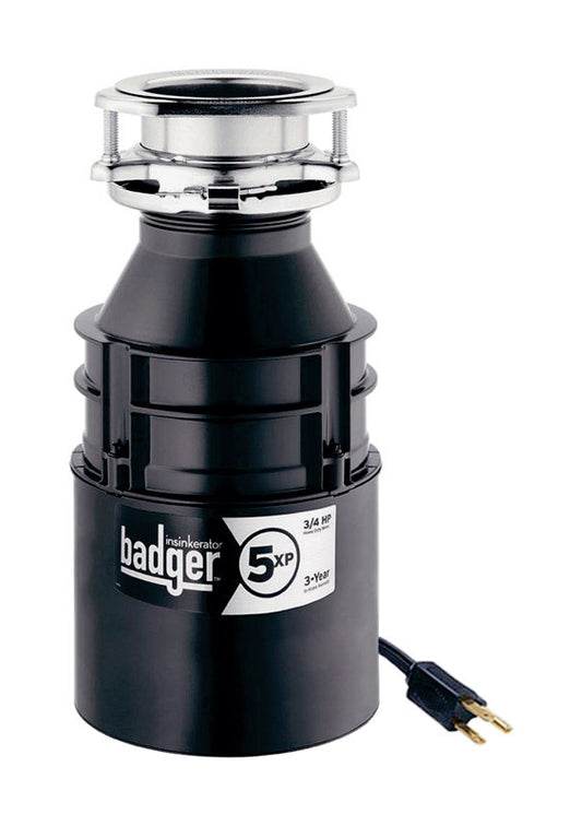 InSinkErator Badger 5XP CORD 3/4 HP Continuous Feed Garbage Disposal with Power Cord
