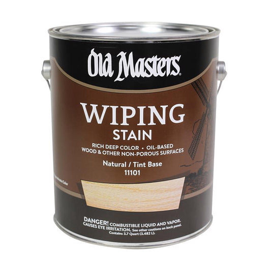 Old Masters Semi-Transparent Natural Tint Base Oil-Based Wiping Stain 1 gal (Pack of 2)