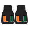 University of Miami Black Carpet Car Mat Set - 2 Pieces