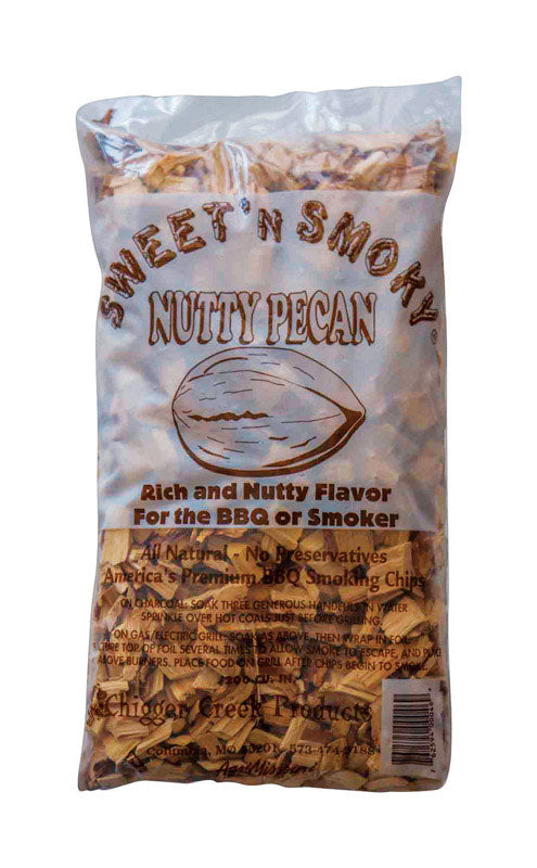Chigger Creek Sweet N' Smoky All Natural Nutty Pecan Wood Smoking Chips 200 cu in