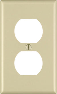 Leviton Ivory 1 gang Thermoset Plastic Duplex Wall Plate 10 pk - Deal of The Week