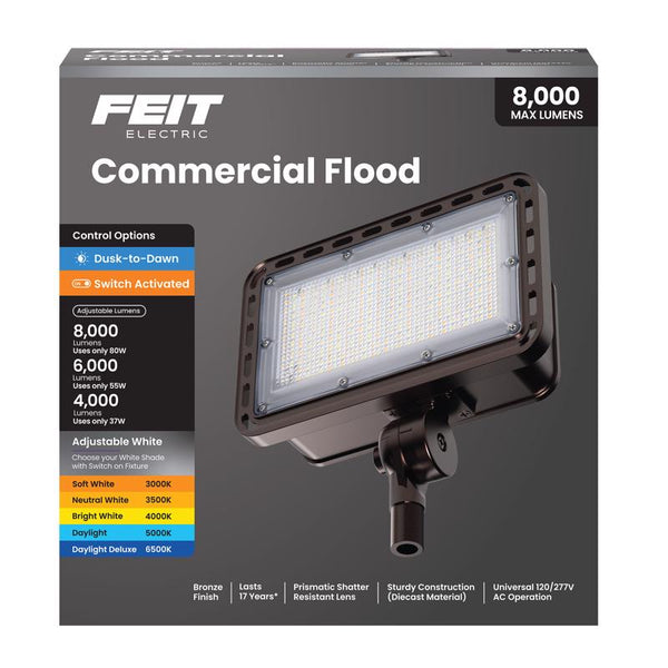 Reflector LED de bronce cableado Feit de anochecer a amanecer - Oferta de la semana
