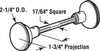 Prime-Line Bright Brass Replacement Knobs Right or Left Handed
