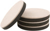 SuperSliders Felt/Plastic Self Adhesive Protective Pad Beige/Black Round 5 in. W X 5 in. L 4 pk