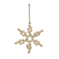 Creative Co-Op White Bead Ornament 1 in. (Pack of 12)