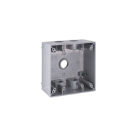 Bell 31 cu in Square Aluminum 2 gang Weatherproof Box Gray