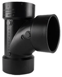 Charlotte Pipe 2 in. Hub X 2 in. D Hub ABS Sanitary Tee