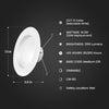Feit Enhance Frost White 7.5 in. W Aluminum LED Dimmable Recessed Downlight 14.3 W