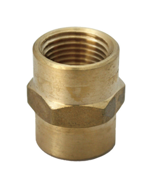 JMF 1/2 in. FPT x 1/4 in. Dia. FPT Yellow Brass Reducing Coupling (Pack of 4)