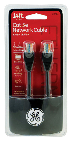 Cable Ethernet CAT5E de 14 pulgadas y color negro