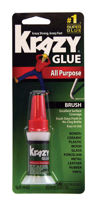 Krazy Glue Super Strength Cyanoacrylate All Purpose Brush On 5