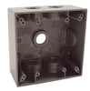 Bell 31 cu in Square Aluminum 2 gang Weatherproof Box Gray