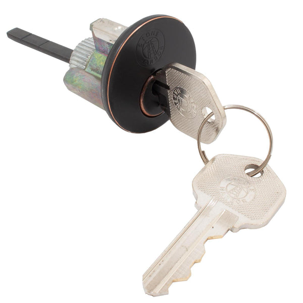 Cylinder Assembly for Traditional Deadbolts & Handlesets, KW Keyway, Vintage Bronze by Stone Harbor Hardware