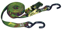 Keeper 1 in. W X 12 ft. L Camo Tie Down w/Ratchet 500 lb 2 pk