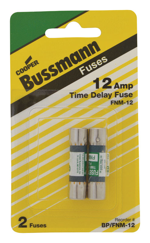 Bussmann 12 amps Dual Element Time Delay Fuse 2 pk