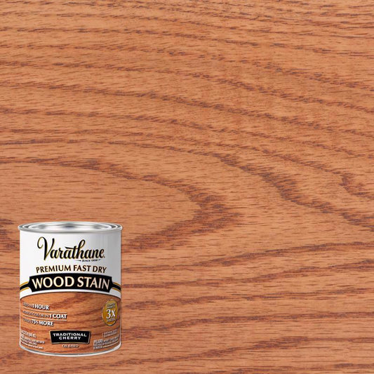 Varathane Premium Fast Dry Semi-Transparent Traditional Cherry Wood Stain 1 qt. (Pack of 2)