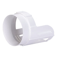 Deflect-O 4 in. D White Aluminum Duct Connector Plus Protector