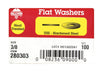 Hillman Yellow Dichromate Steel 3/8 in. USS Flat Washer 100 pk