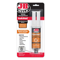 Automotive Epoxy Syringe 25 ml.JB Weld 2424 PSI Dark Grey KwikWeld Quick-Setting Steel Reinforced 