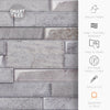 Smart Tiles 11.4 in. W X 22.5 in. L Gray Multiple Finish (Mosaic) Vinyl Adhesive Wall Tile 2 pc (Pack of 4)
