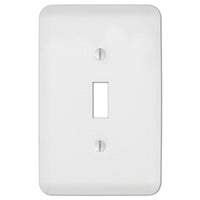 Amerelle Capri Paintable Textured White 1 gang Stamped Steel Toggle Wall Plate 1 pk