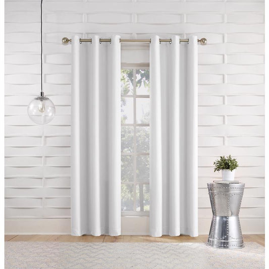 No. 918 Webster White Curtains 80 in. W x 84 in. L (Pack of 2)