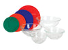 Pyrex Smart essentials 1, 1.5, 2.5, 4 Glass Assorted Mixing Bowl Set 8 pc. (Pack of 2)